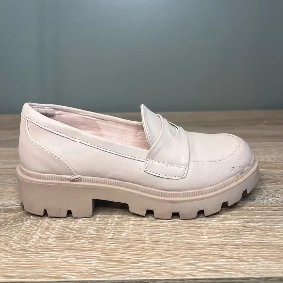 Sonoma Goods For Life Larue Girls Size 1 Platform Loafer – Nude - Picture 3 of 8